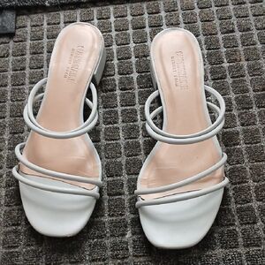 Blue Minimalist Slip-On Sandals